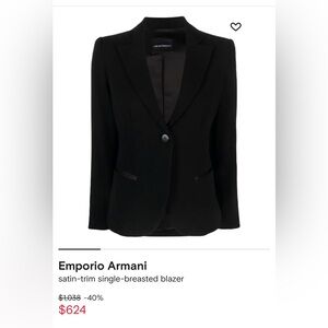 Giorgio Armani Black vintage blazer